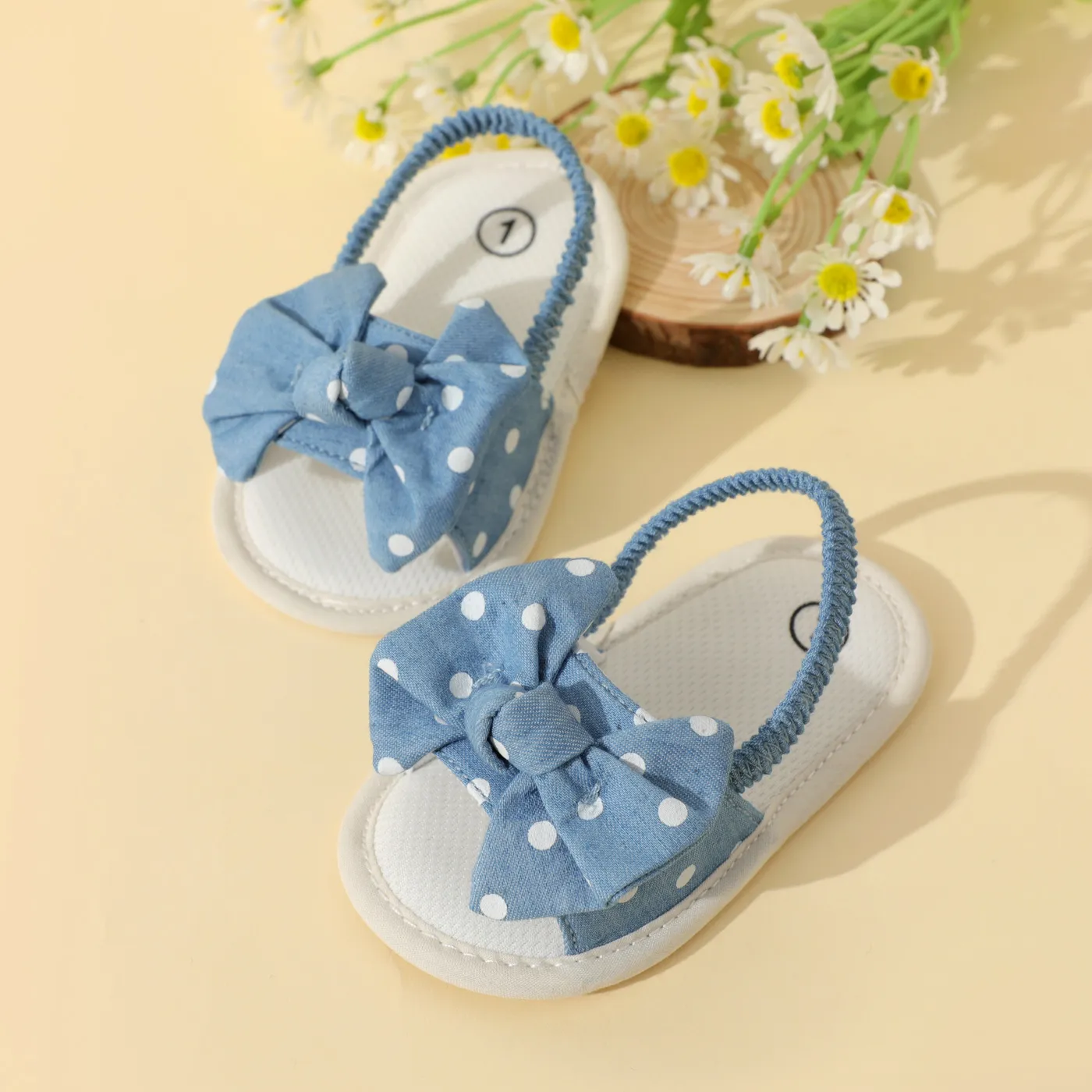 

Baby / Toddler Bow Slingback Open Toe Soft Sole Sandals Prewalker Shoes