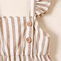Baby Girl 100% Cotton Solid/Striped/Floral-print Sleeveless Ruffle Jumpsuit  image 3
