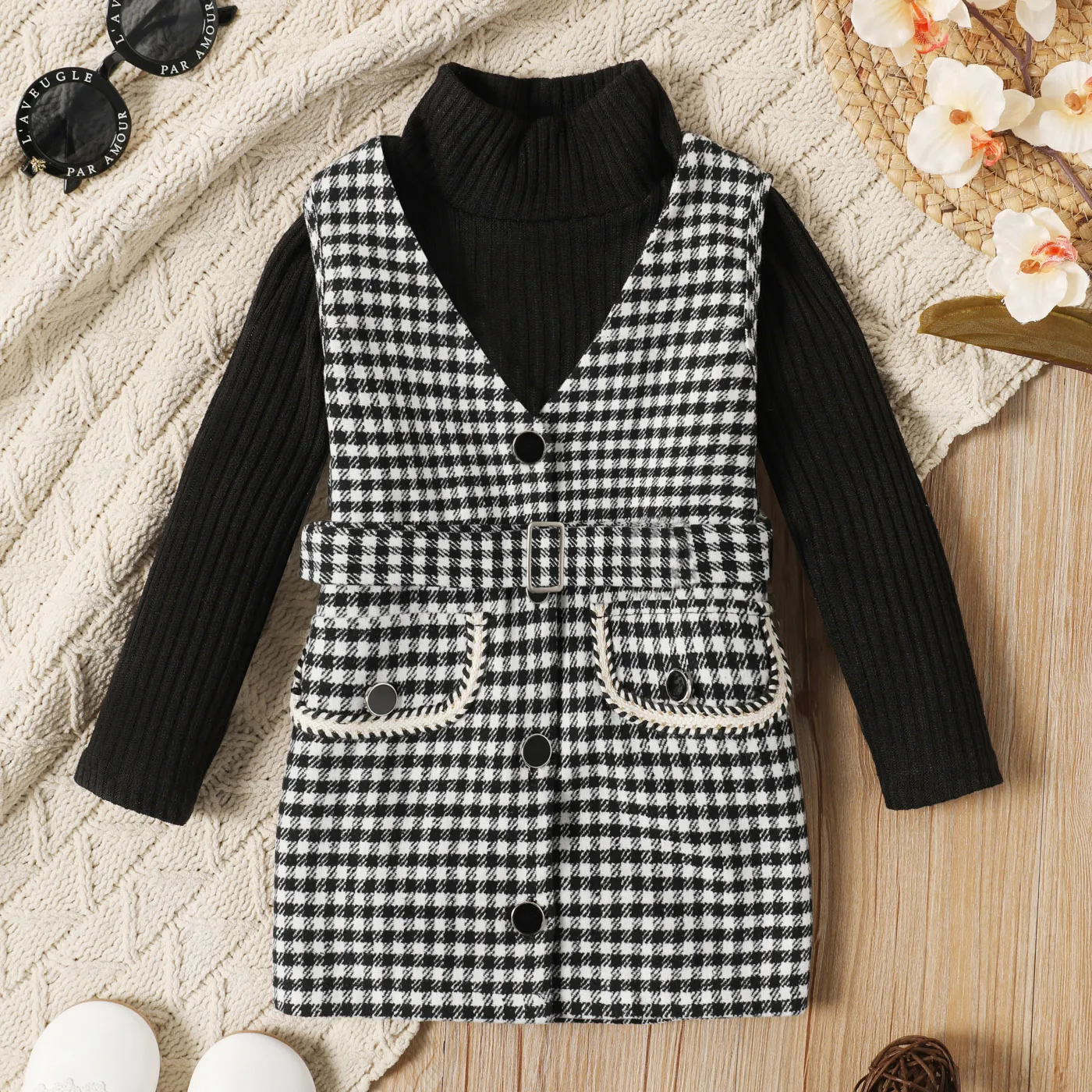 Suit-dress Dresses Houndstooth Print Suit-dress