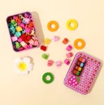 Paquete de 50 flequillo multicolor Mini Hair Claw accesorios para el cabello para niñas bloque de color