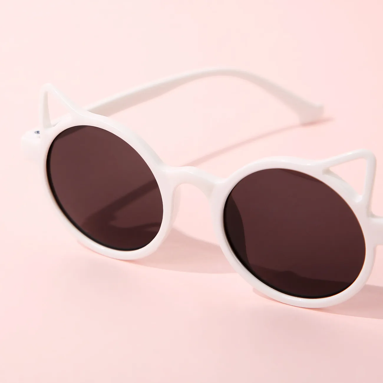 occhiali decorativi per bambini con orecchie di gatto (colore casuale della custodia per occhiali) Bianco big image 1