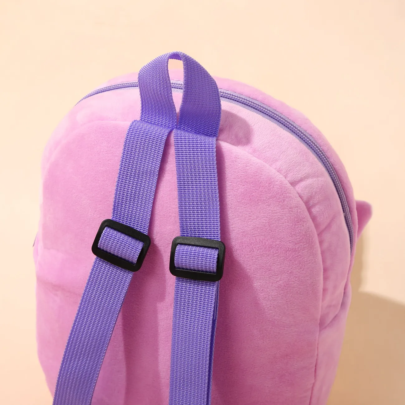 3-pack Toddler Cartoon Unicorn Plush Backpack & Crossbody Bag & Purse Set Purple big image 1