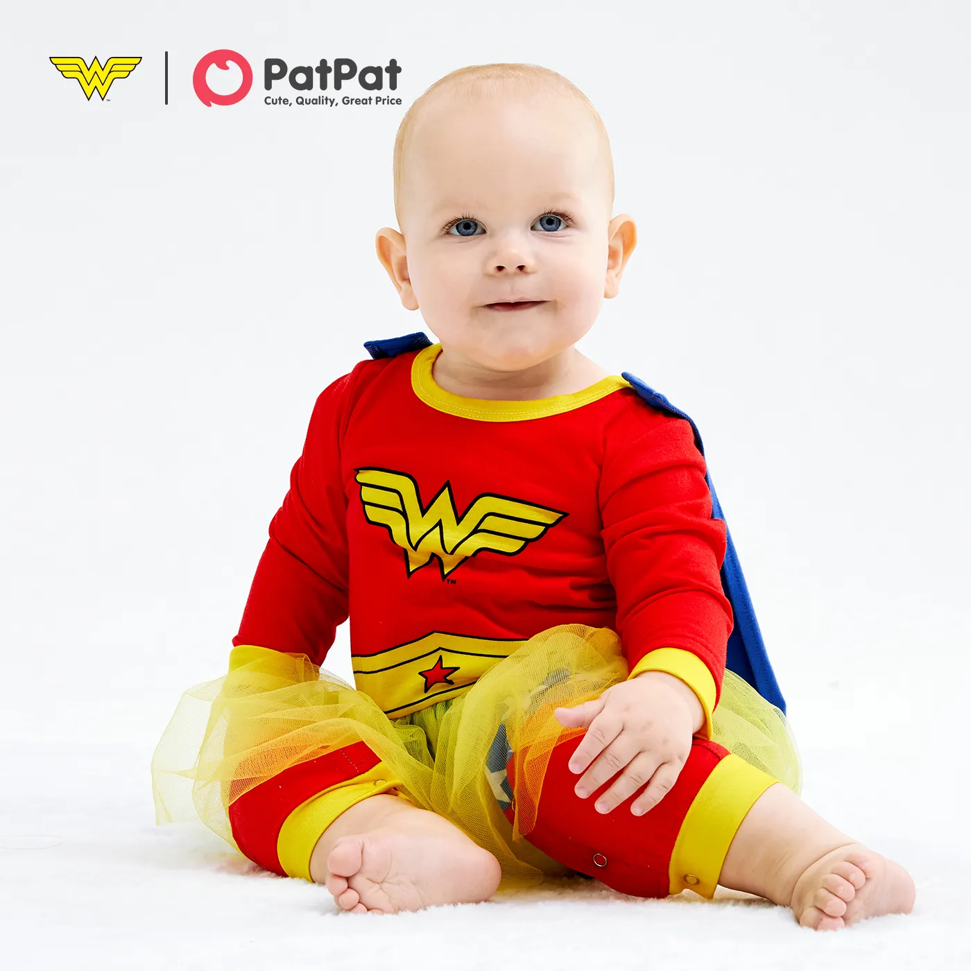 

Justice League Baby Boy/Girl Super Heroes Costume Jumpsuit with Cloak and Bib Set