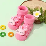 Baby Cartoon Animal Fruit Three-dimensional Socks Pink