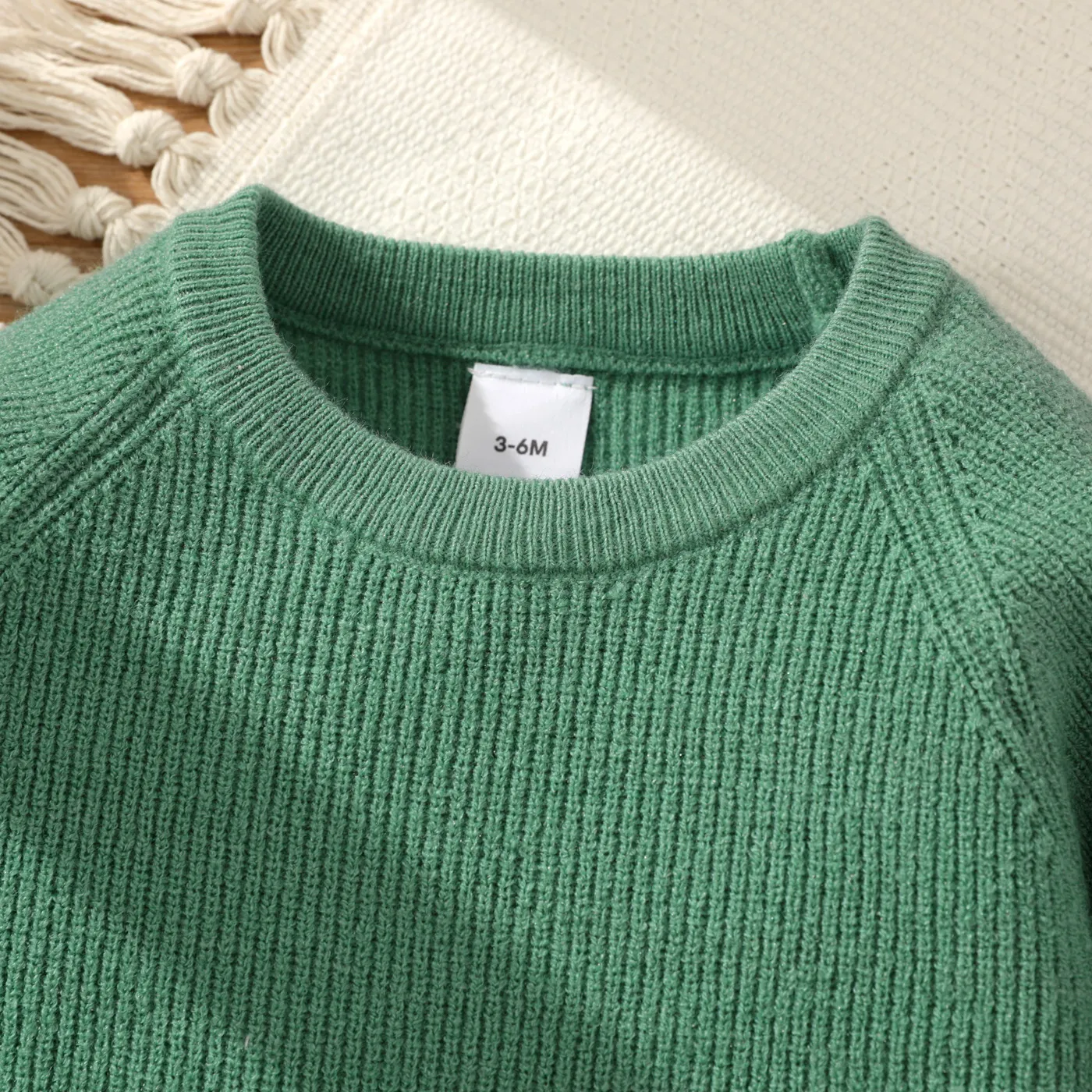 Baby/Kid Girl/Boy Childlike Solid Color Coat/Jeans/Sweater/Shoes Mint Green image 3