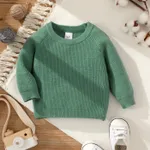 Bebé / Niño Niña / Niño Niño Abrigo de color sólido / Jeans / Suéter / Zapatos Menta verde