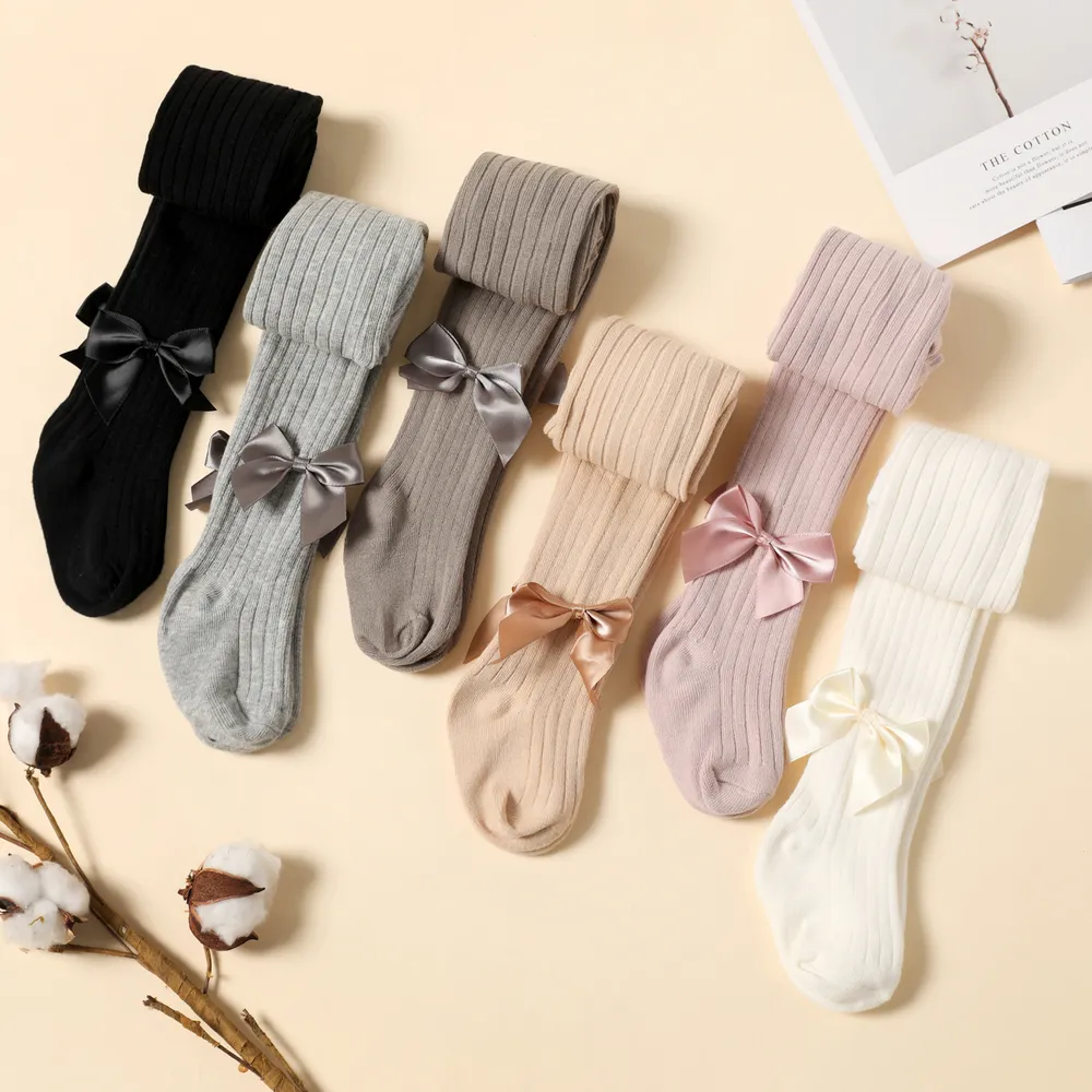 Baby / Toddler / Kid Solid Bowknot Stockings (Various colors) big image 6