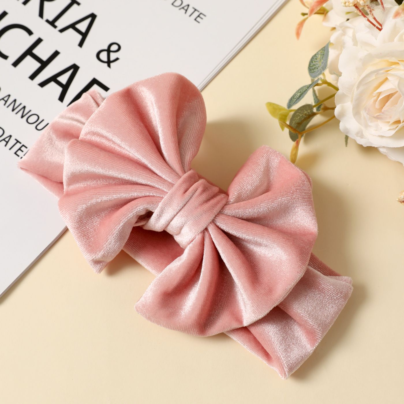Solid Color Bowknot Headbands For Girls