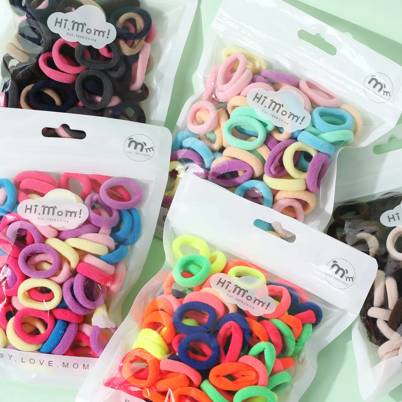 100-pack Pretty Hairbands for Girls Coffee big image 1