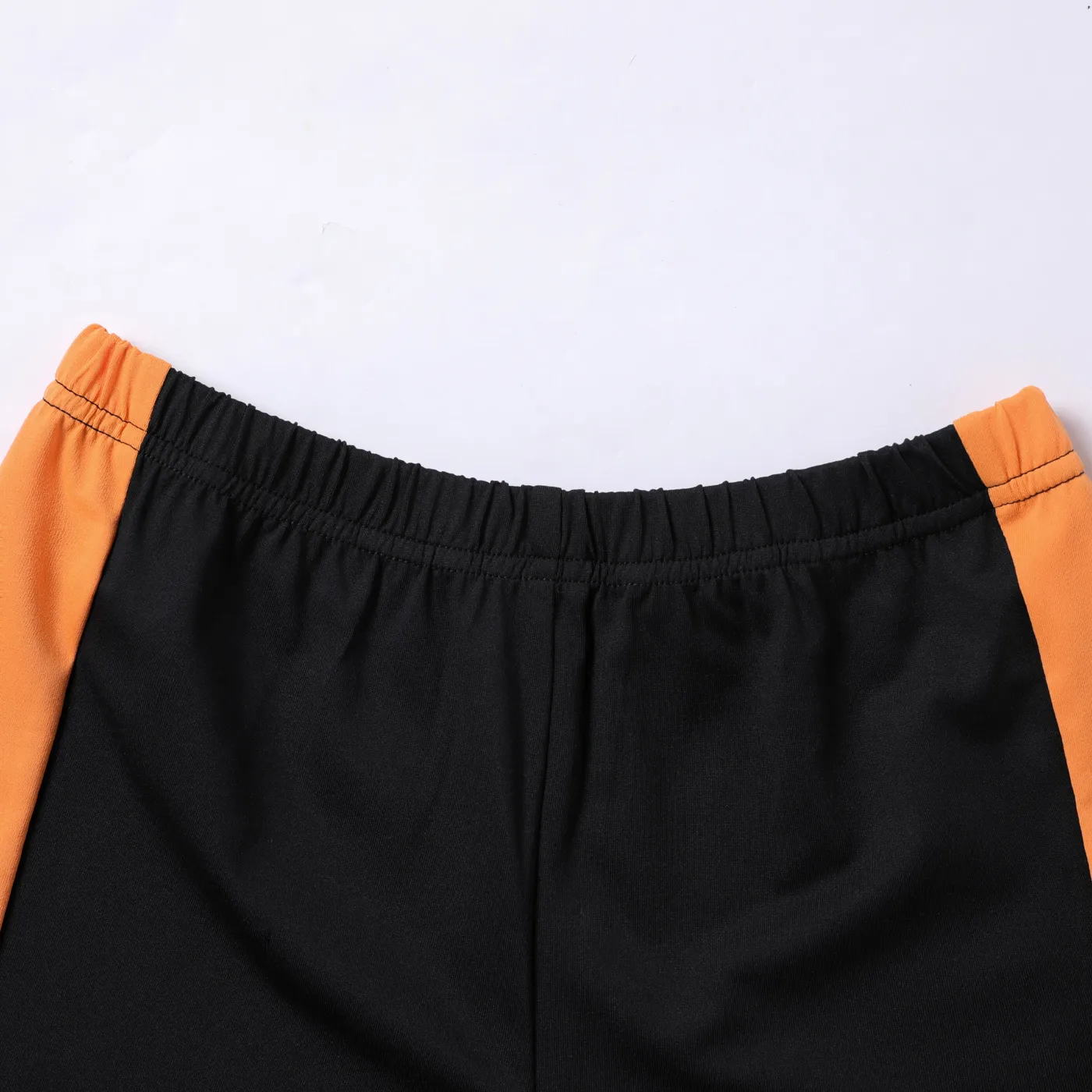 2-piece Kid Boy Basketball/Football Print Short-sleeve Tee and Elasticized Shorts Set Black image 5