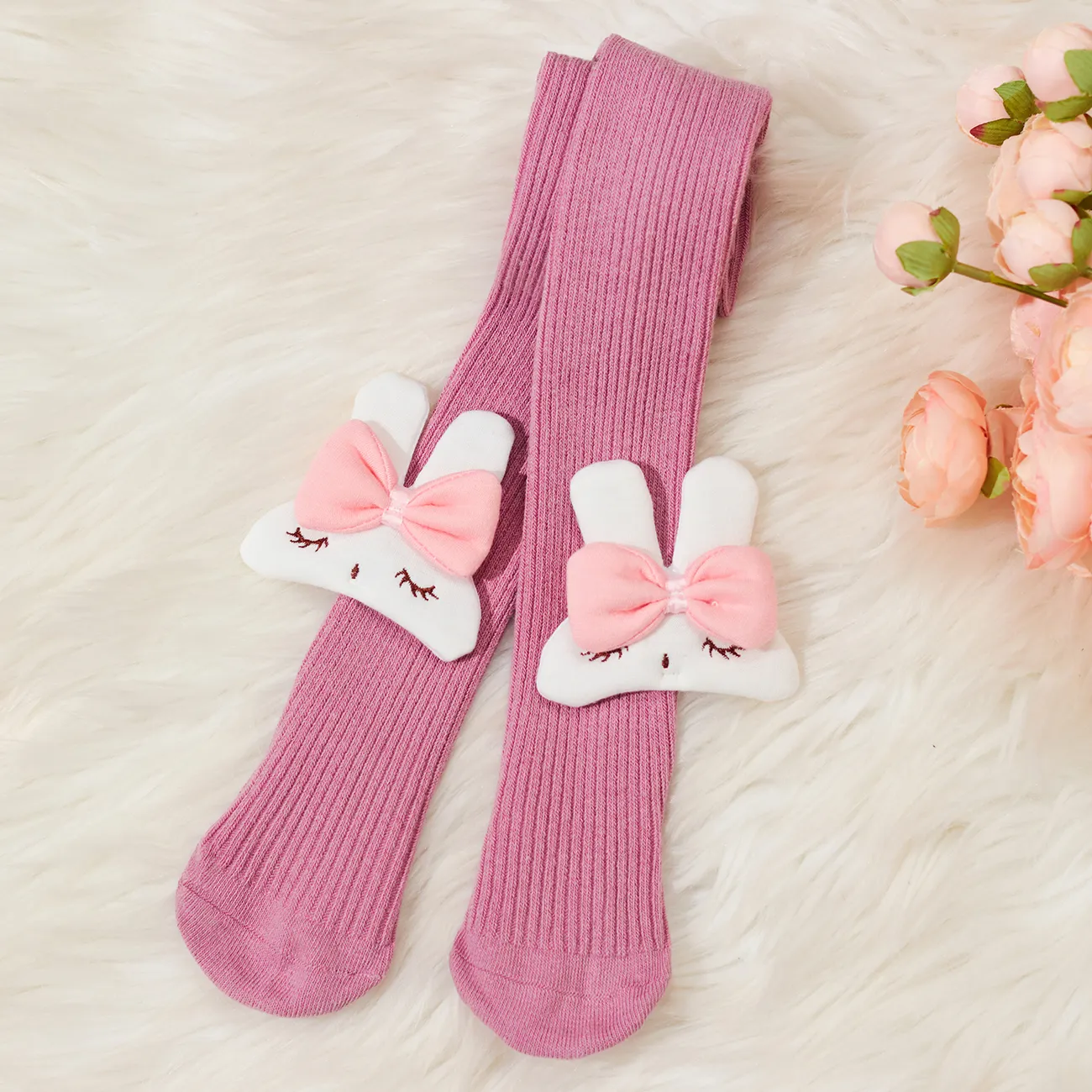 Baby / Toddler / Kid Cartoon Rabbit Decor Solid Color Pantyhose Tights