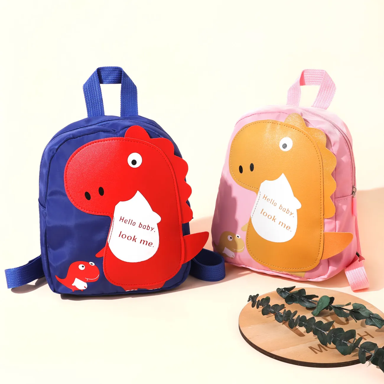 Kids Backpack Animal Cartoon Dinosaur Backpack Preschool Book Bag Pink big image 1