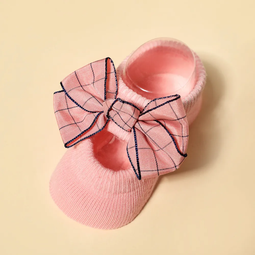 3-pack Baby Bow Decor Socks and Headband and Hair Clip Set big image 4