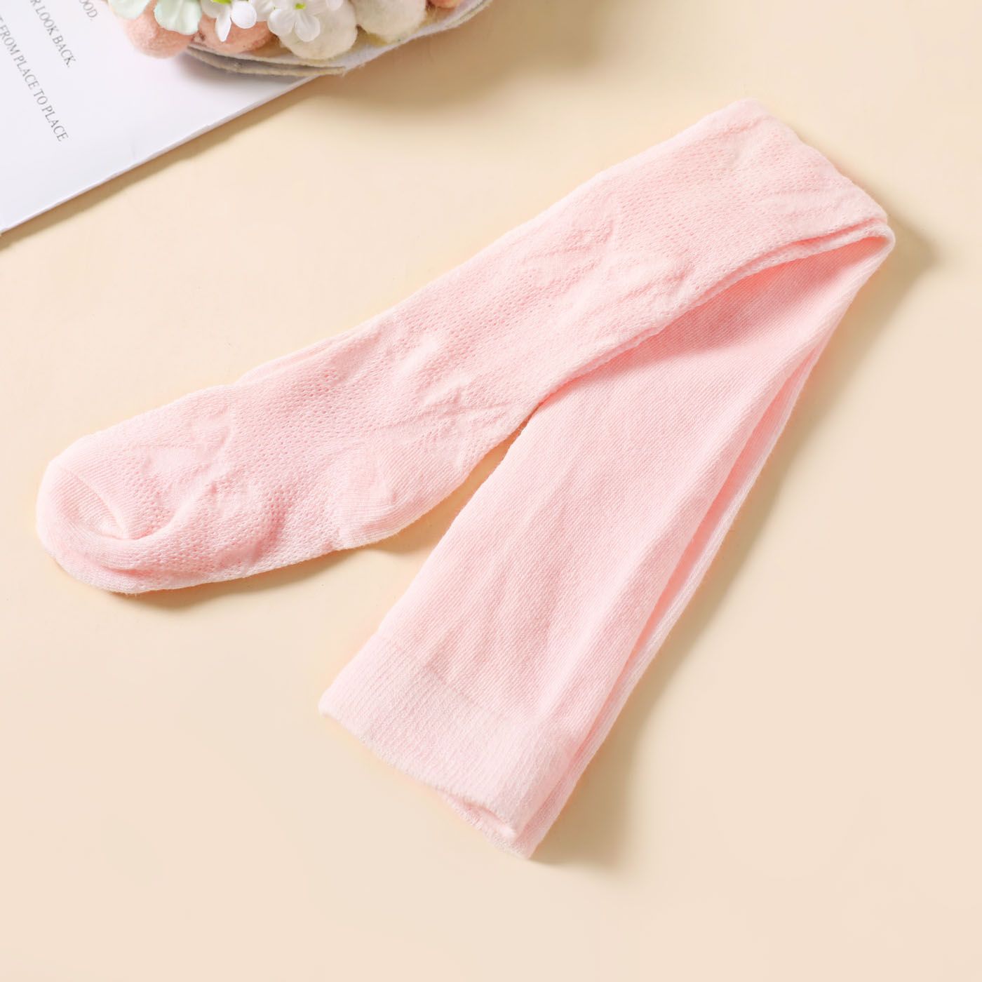 Baby / Toddler Pure Color Bow Pattern Pantyhose For Girls
