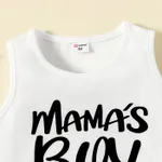 2-piece Toddler Boy Letter Print Tank Top and Elasticized White image 4