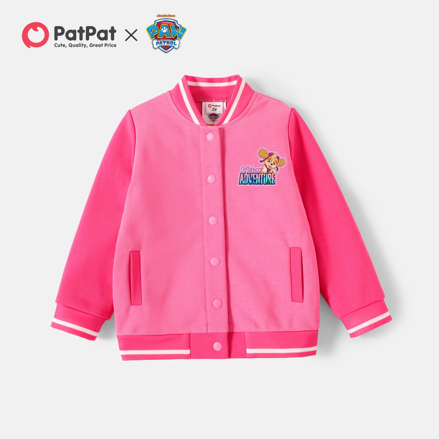 Veste En Coton à Boutons Sur Le Devant Pour Tout-petit Garçon/fille Paw Patrouille