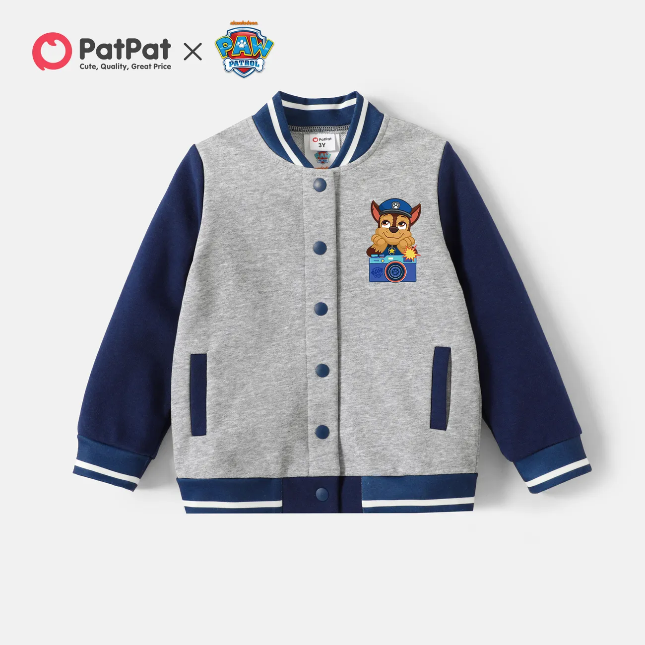 PAW Patrol Toddler Boy/Girl Front Buttons Cotton Jacket Blue big image 1