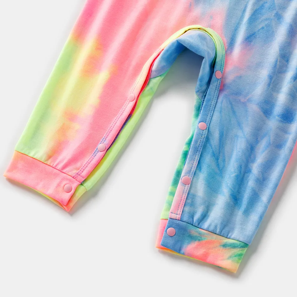 Tie Dye Short-sleeve Bodycon T-shirt Dress for Mom and Me big image 11