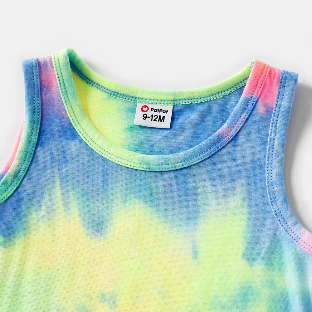 Tie Dye Short-sleeve Bodycon T-shirt Dress for Mom and Me big image 10