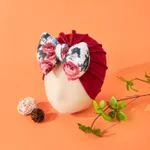 Baby / Toddler Cotton Stuffing Bow Decor Turban Hat Brick red