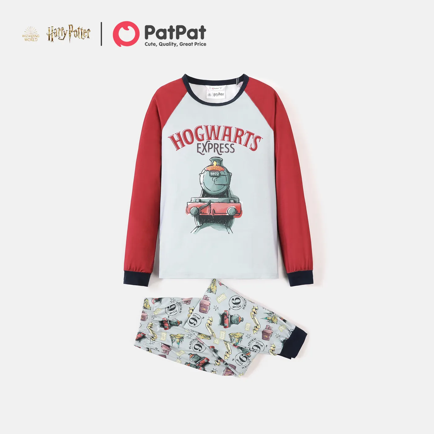 Harry Potter Family Matching Raglan-sleeve Graphic Pajamas Sets (Flame Resistant)  big image 8
