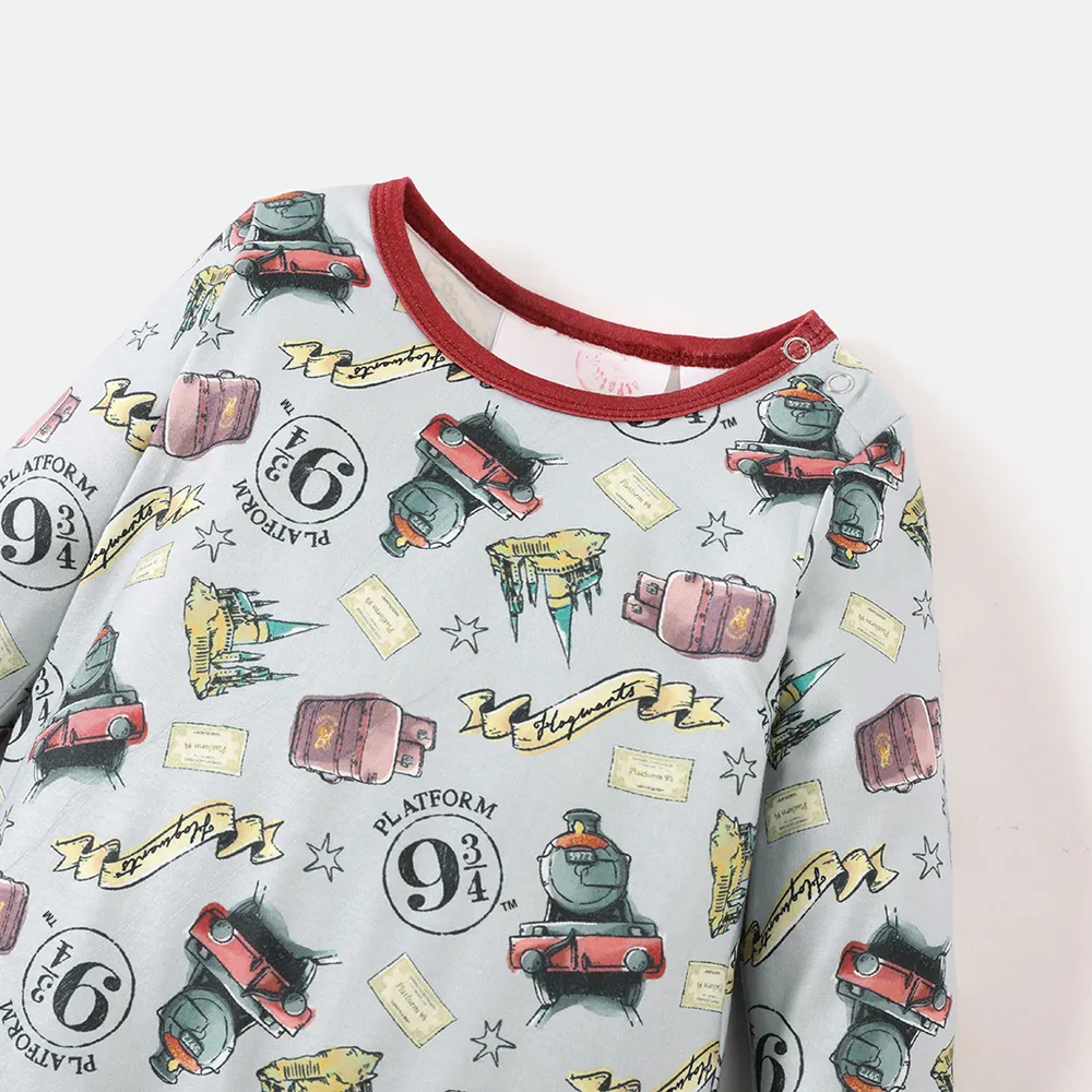 Harry Potter Family Matching Raglan-sleeve Graphic Pajamas Sets (Flame Resistant) big image 3