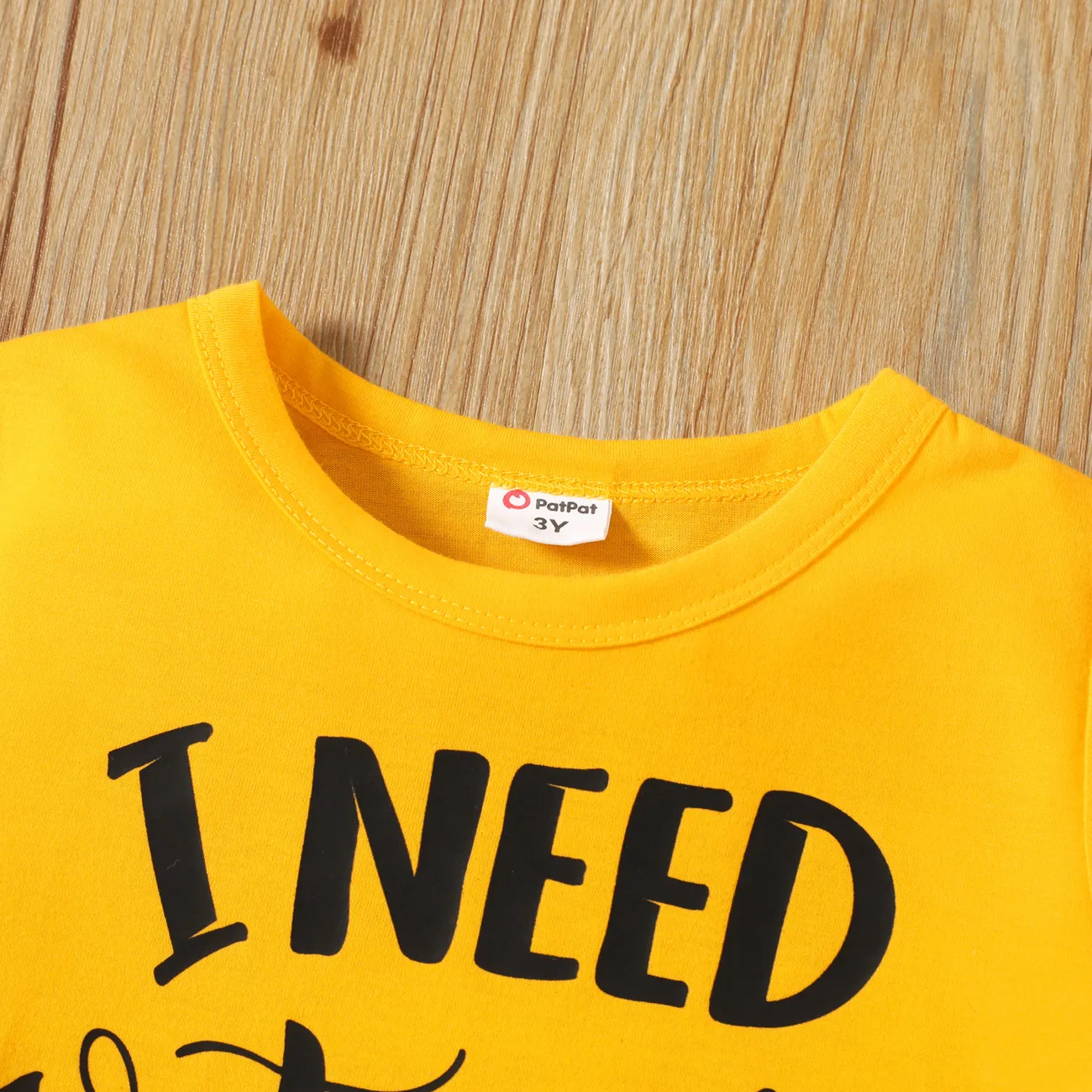 2 Stück Kleinkinder Jungen Löcher Kindlich T-Shirt-Sets gelb big image 1