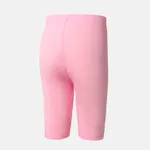 Kid Girl Solid Color Elasticized Leggings Shorts Pink image 5