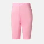 Kind Mädchen Volltonfarbe elastische Leggings Shorts rosa