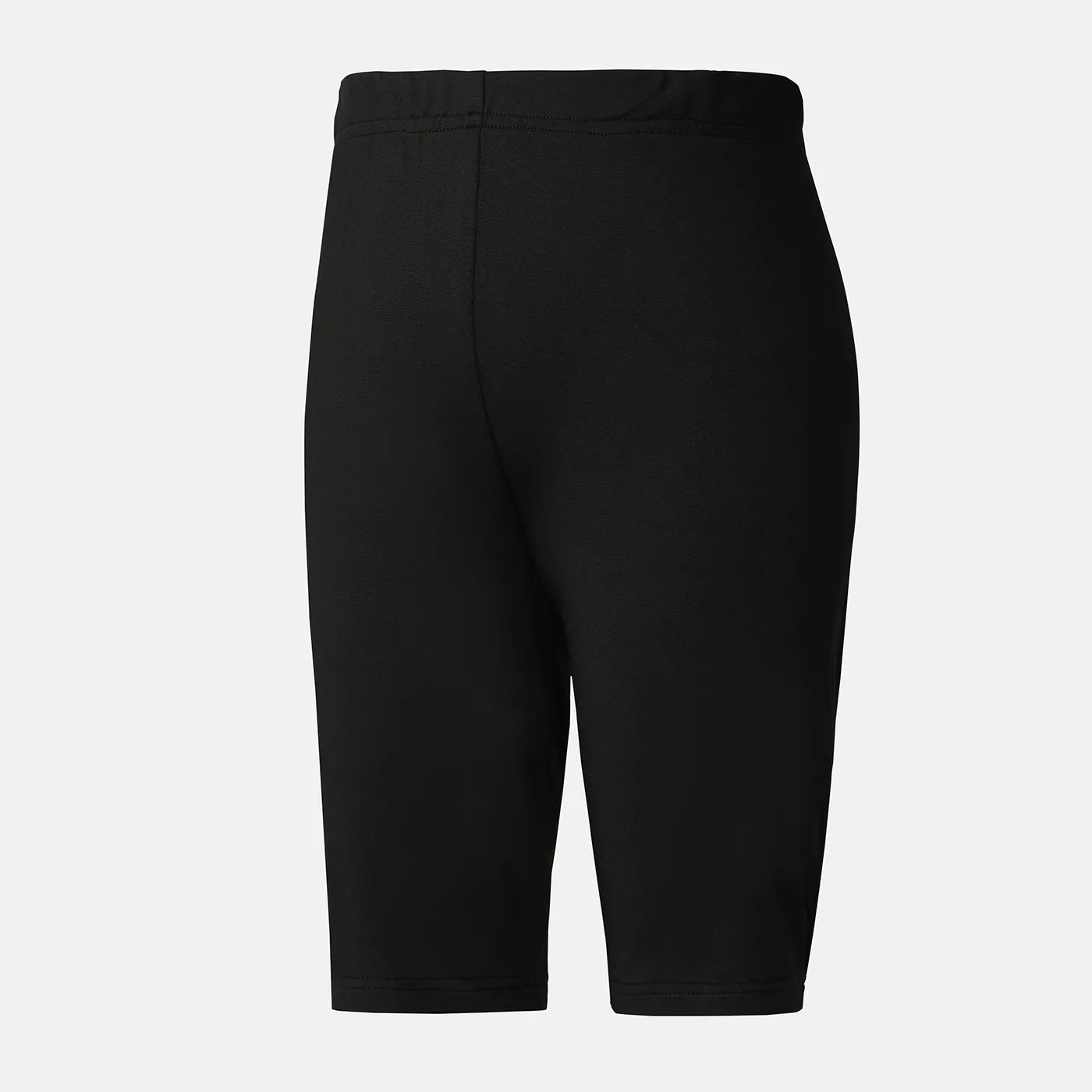 Shorts legging elástico de cor sólida para menina infantil Preto