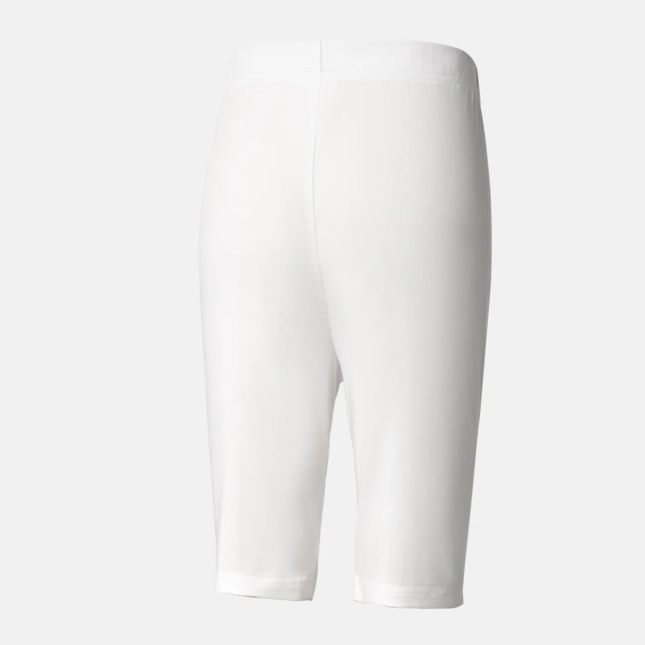 Shorts legging elástico de cor sólida para menina infantil Branco big image 1