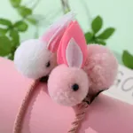 Cute Fuzzy Fleece Bunny Rabbit Hair Ties for Girls  image 2