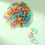 500-pack Canned Disposable Multicolor Elastics Hair Ties for Girls Color-B