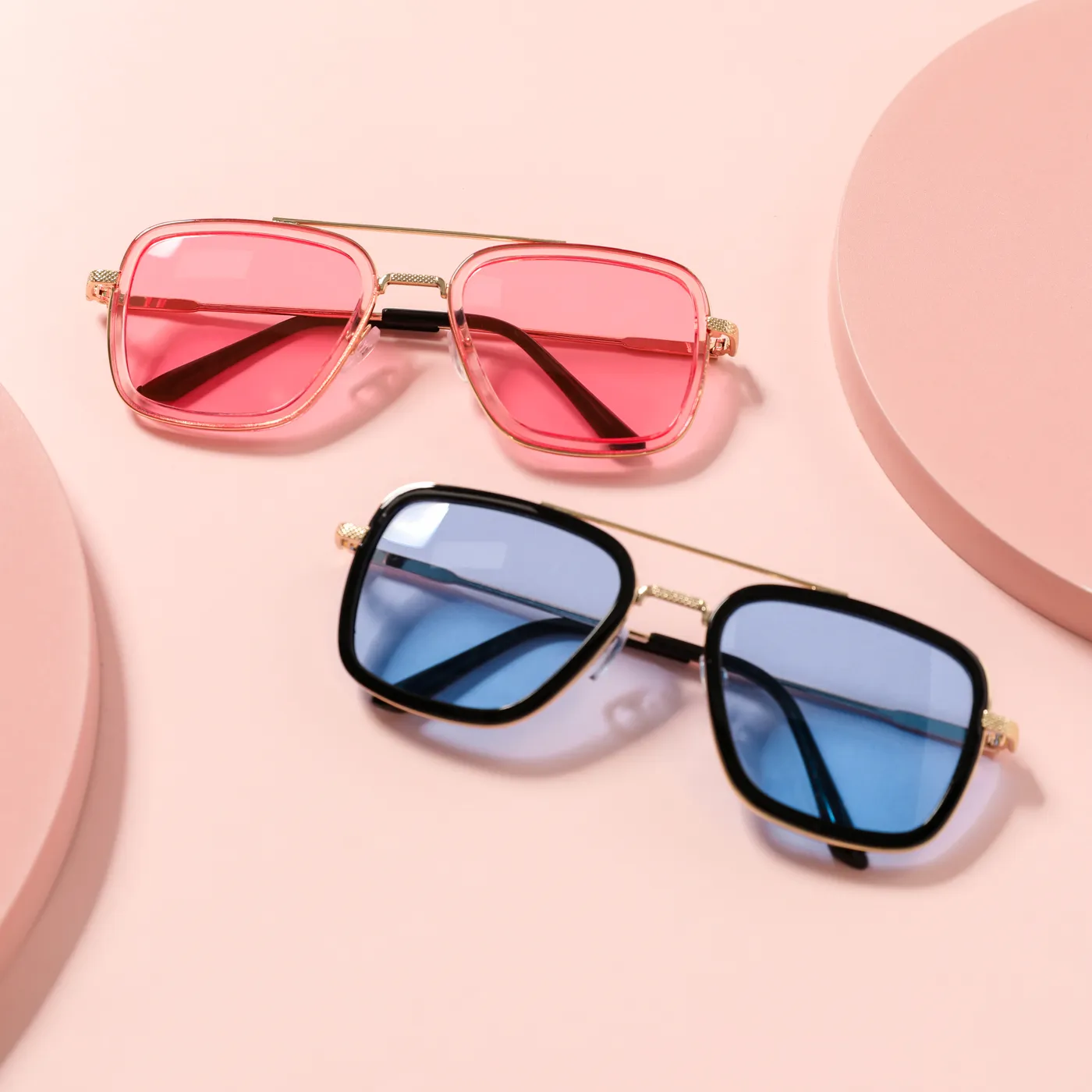 Kids Glasses Vintage Metal Frame Decorative Glasses