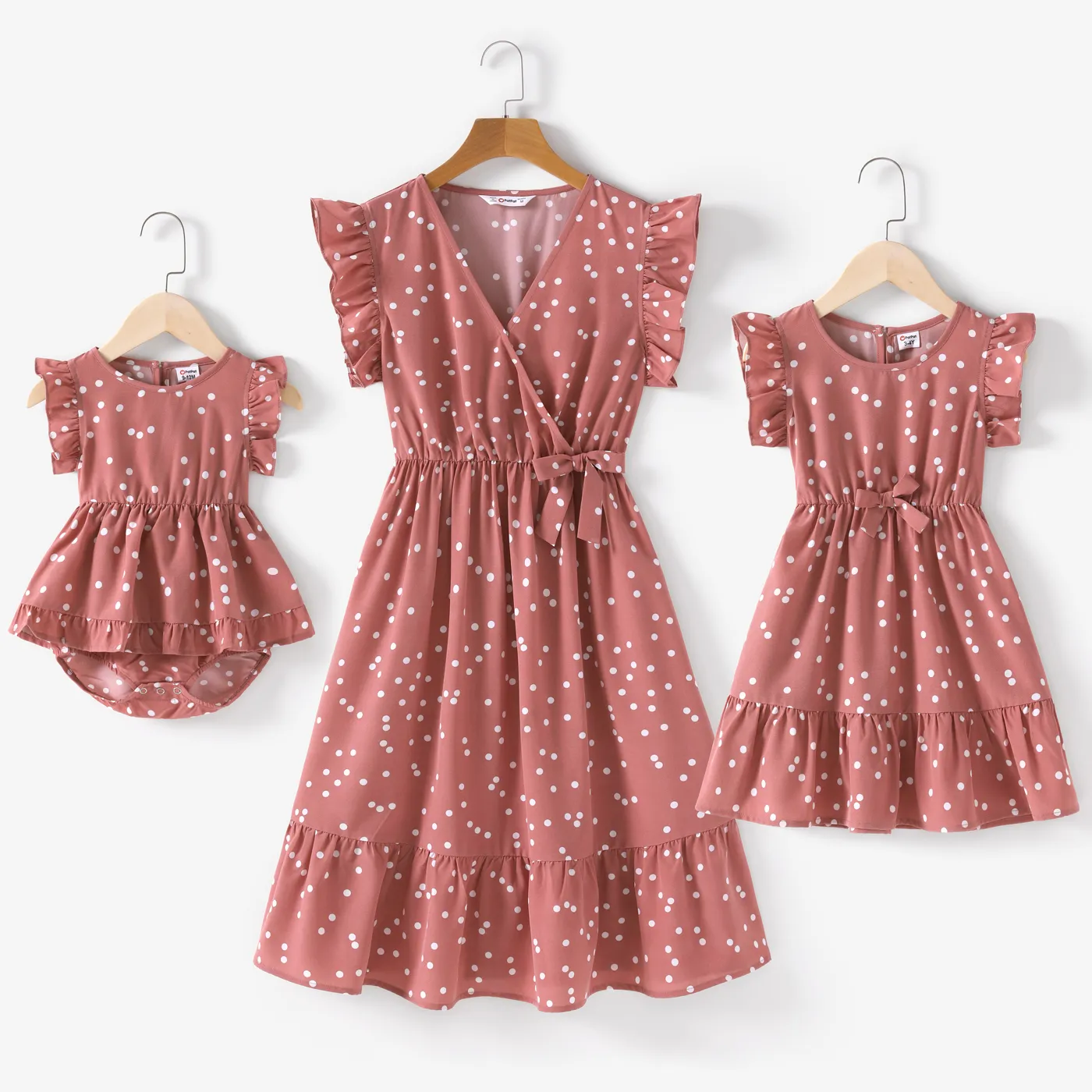 Mommy and Me casual Polka dot Dresses