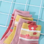 Baby / Toddler / Kid 5-pack Cartoon Print Socks for Boys and Girls Pink image 3