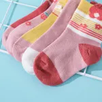 Baby / Toddler / Kid 5-pack Cartoon Print Socks for Boys and Girls Pink image 4