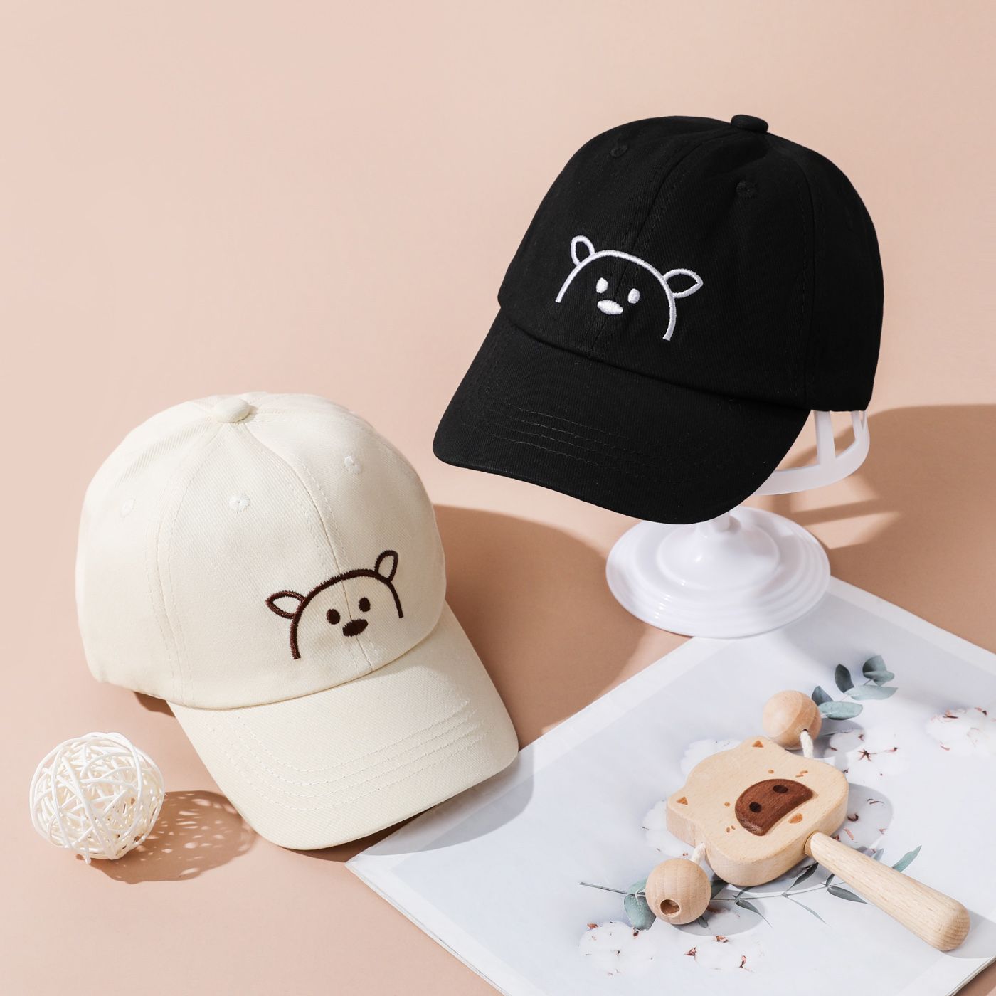 

Toddler / Kid Cute Cartoon Bear Embroidered Baseball Cap