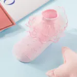 Baby / Kleinkind / Kind Spitze Trim Pure Color Socken für Mädchen rosa