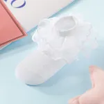 Baby / Kleinkind / Kind Spitze Trim Pure Color Socken für Mädchen weiß