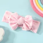 Hollow Out Bow Stretchy Headband for Girls Pink