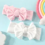 Hollow Out Bow Stretchy Headband for Girls White image 6