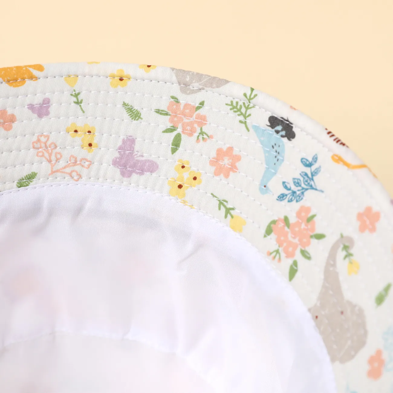 طفل / طفل صغير في جميع أنحاء طباعة يونيكورن نمط قبعة دلو أبيض big image 1