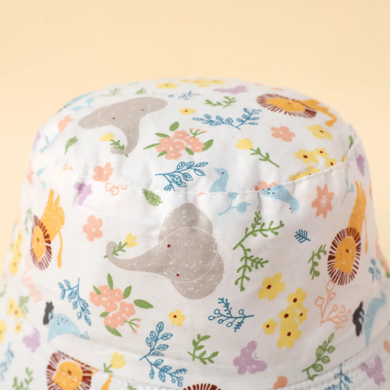 طفل / طفل صغير في جميع أنحاء طباعة يونيكورن نمط قبعة دلو أبيض big image 1