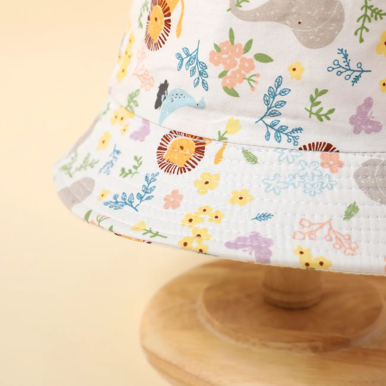 Baby / Toddler Allover Print Unicorn Pattern Bucket Hat White big image 1