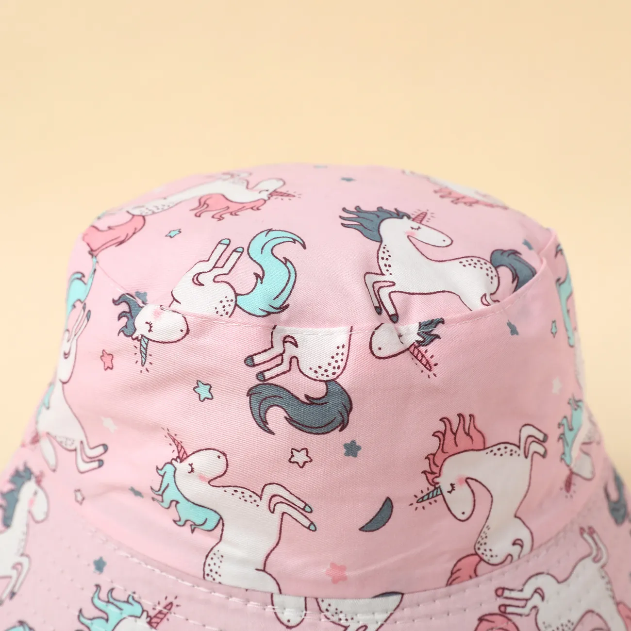 Baby / Kleinkind Allover Print Einhorn Muster Bucket Hat rosa big image 1