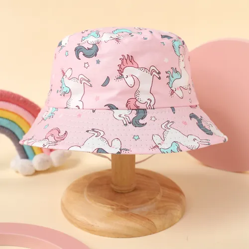 Bebé / Niño pequeño Allover Print Unicorn Pattern Bucket Hat