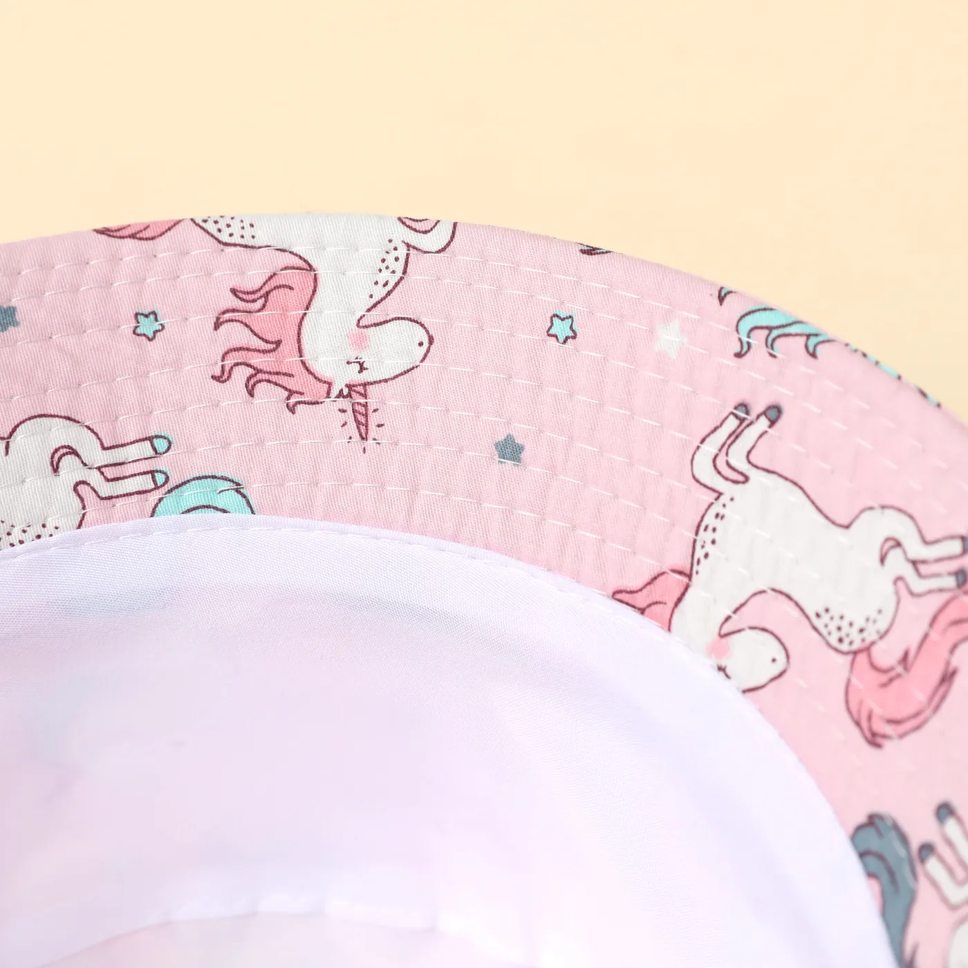 Baby / Toddler Allover Print Unicorn Pattern Bucket Hat Pink image 3
