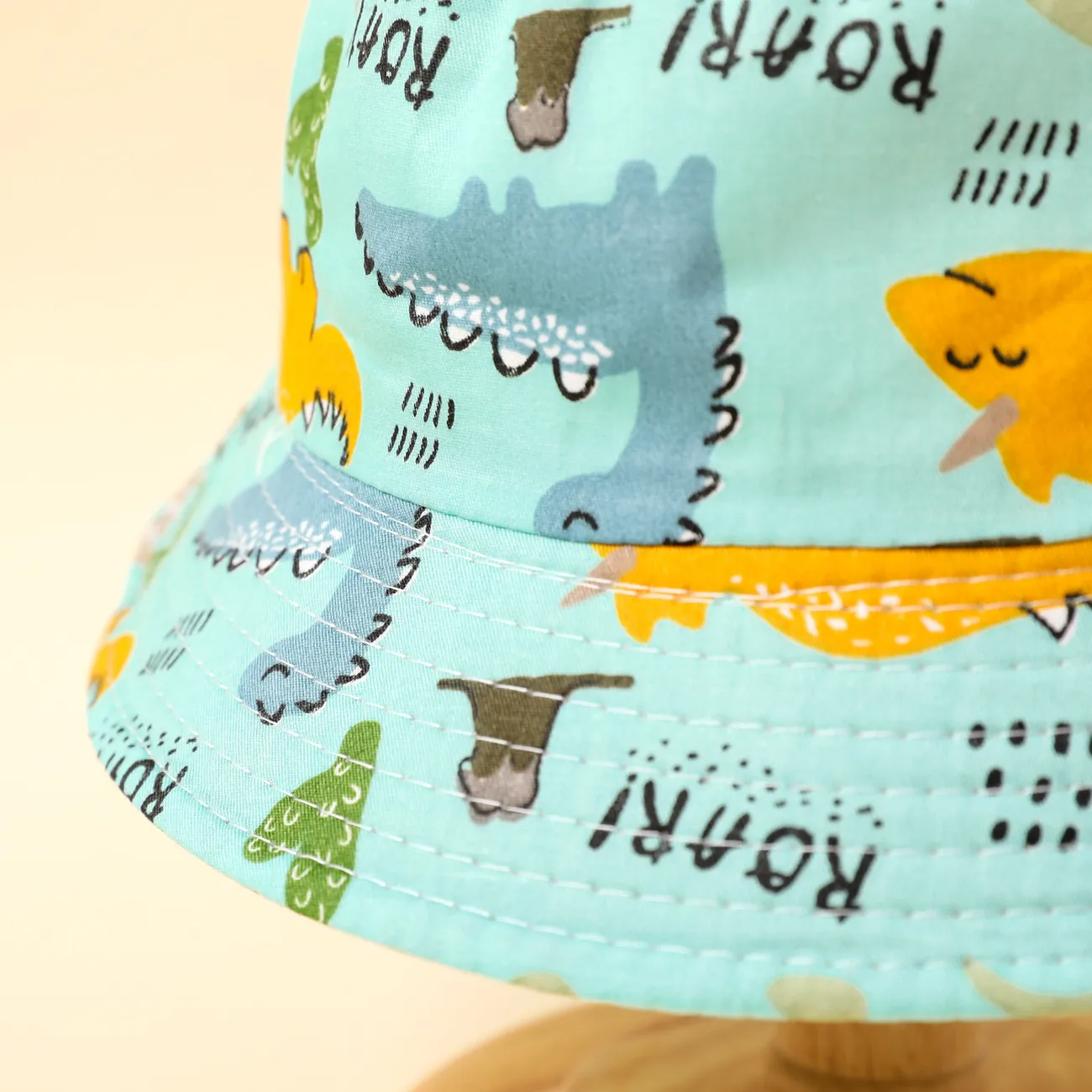 Bebé / Niño pequeño Allover Dinosaur Print Bucket Hat Turquesa big image 1