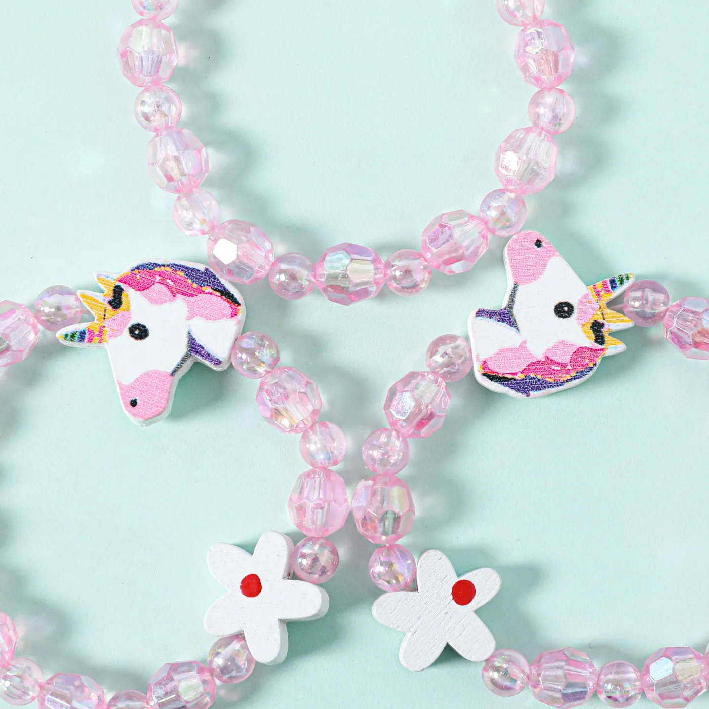 3-pack Pineapple Unicorn Decor Beaded Bracelet for Girls  image 3